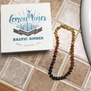 Lemon Vines Teething Amber Child’s Necklace